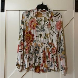 Ann Taylor Loft Floral Blouse